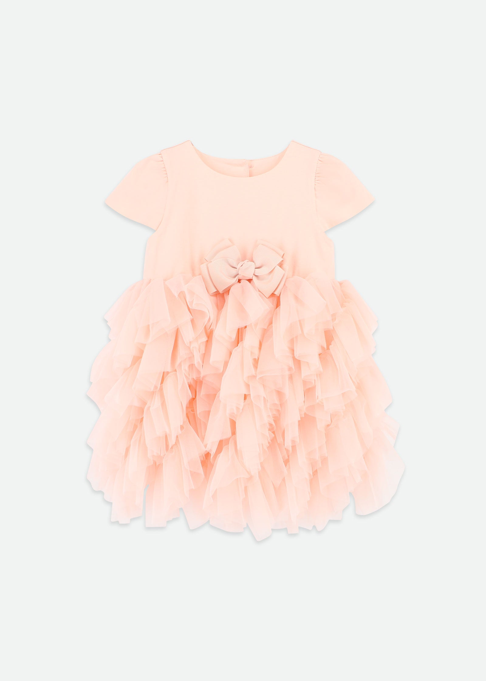 Mille Feuille S/S Baby Dress Peach