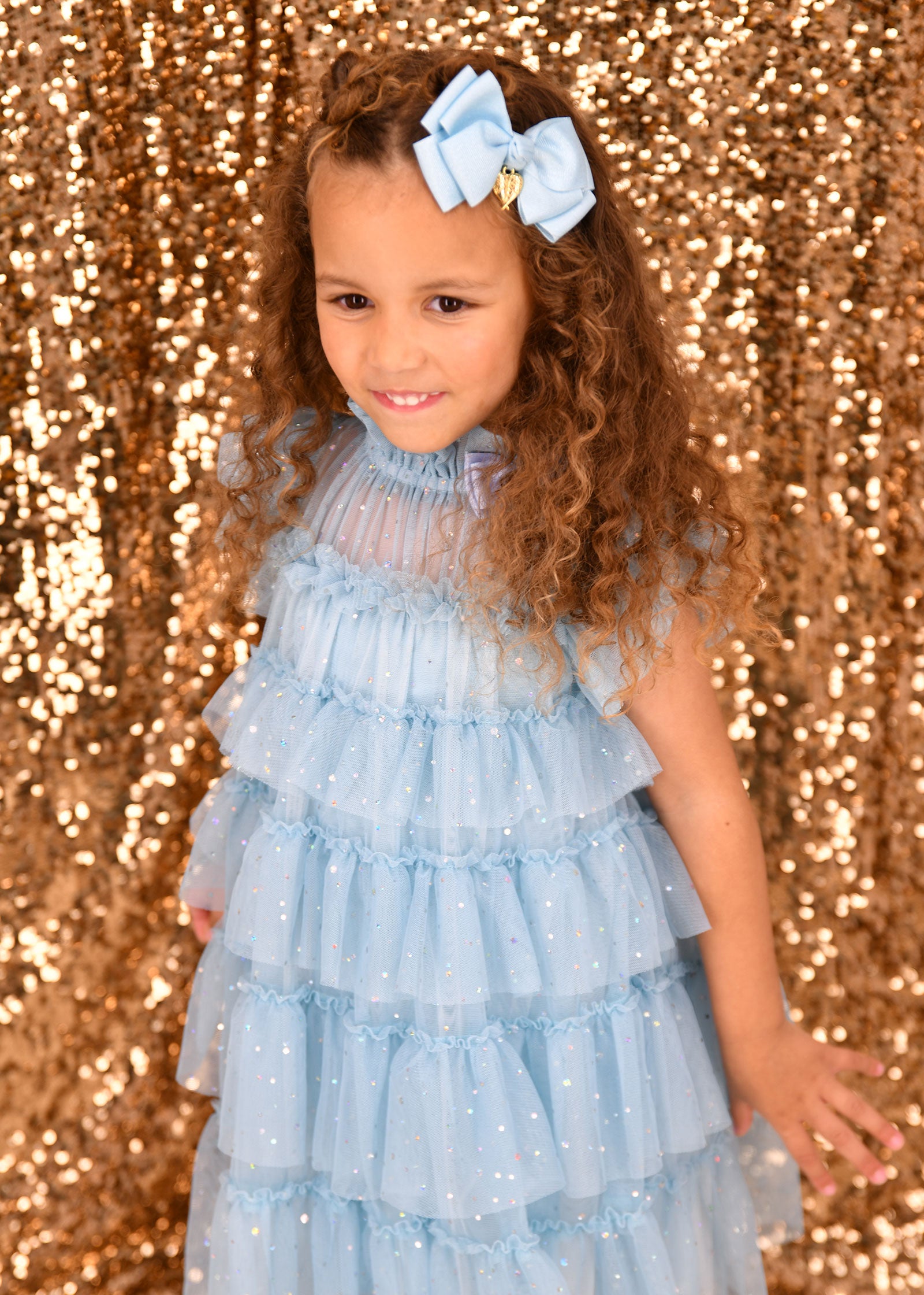 Mitzi Sparkle Dress Porcelain Blue