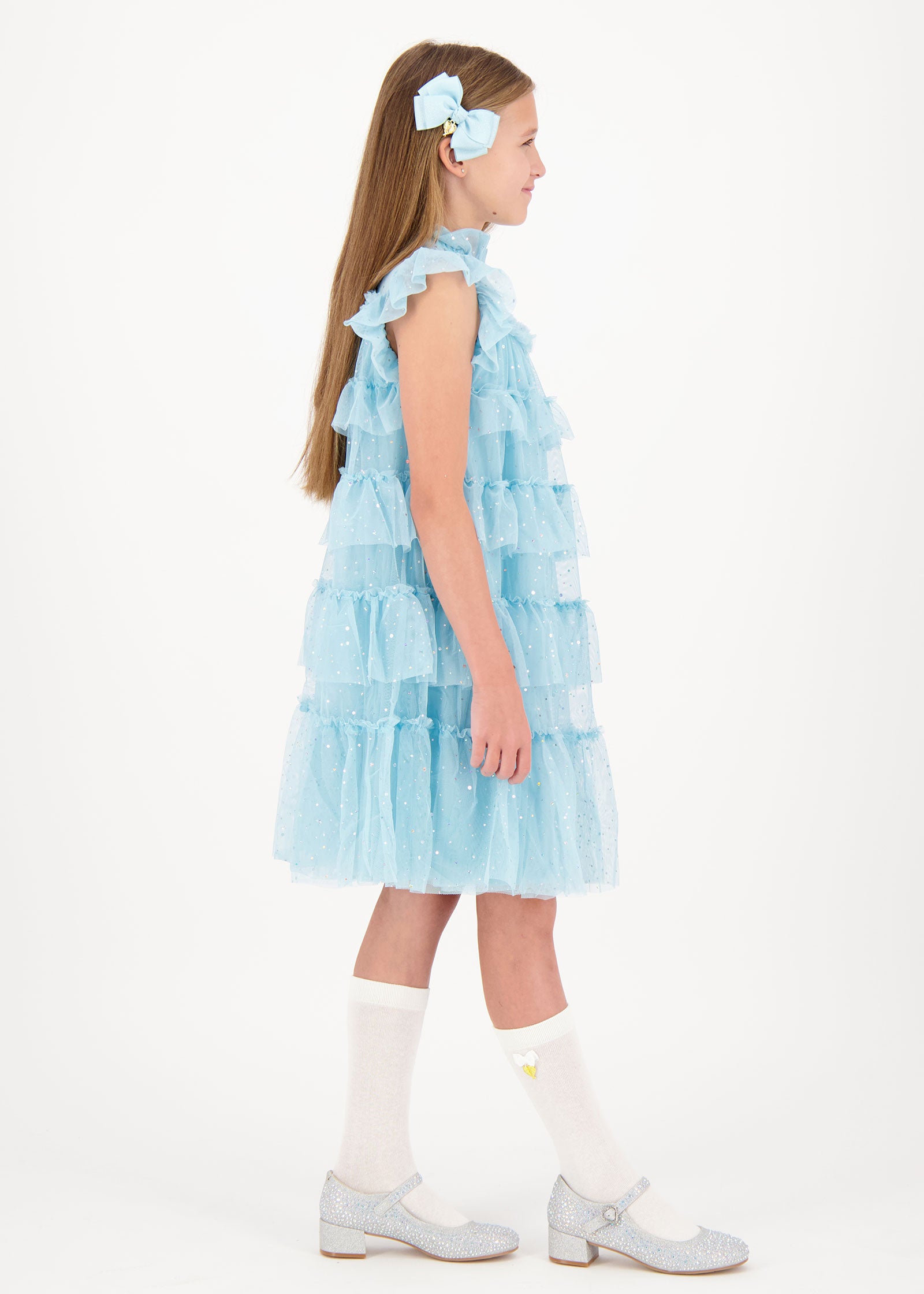 Mitzi Sparkle Dress Porcelain Blue