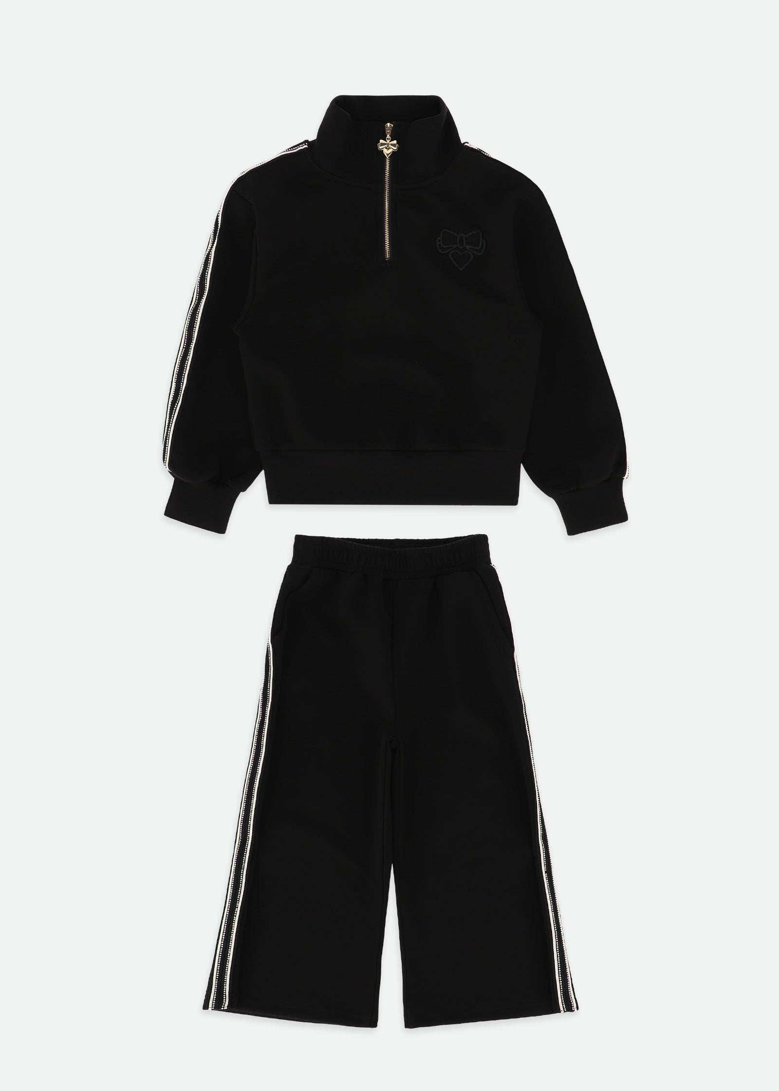 Molly Half Zip and Jogger Set Black