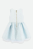Monty Tiny Flower Jacquard Dress Pale Blue