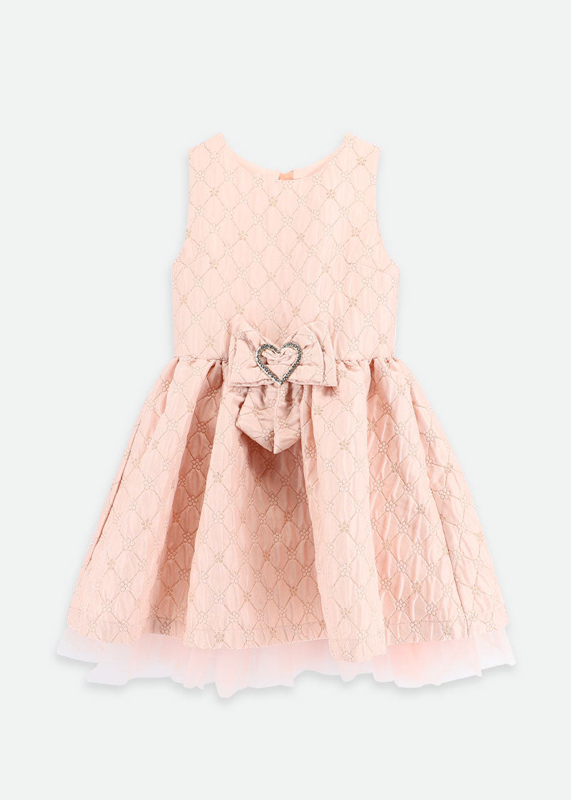 Monty Tiny Flower Jacquard Dress Blush Pink