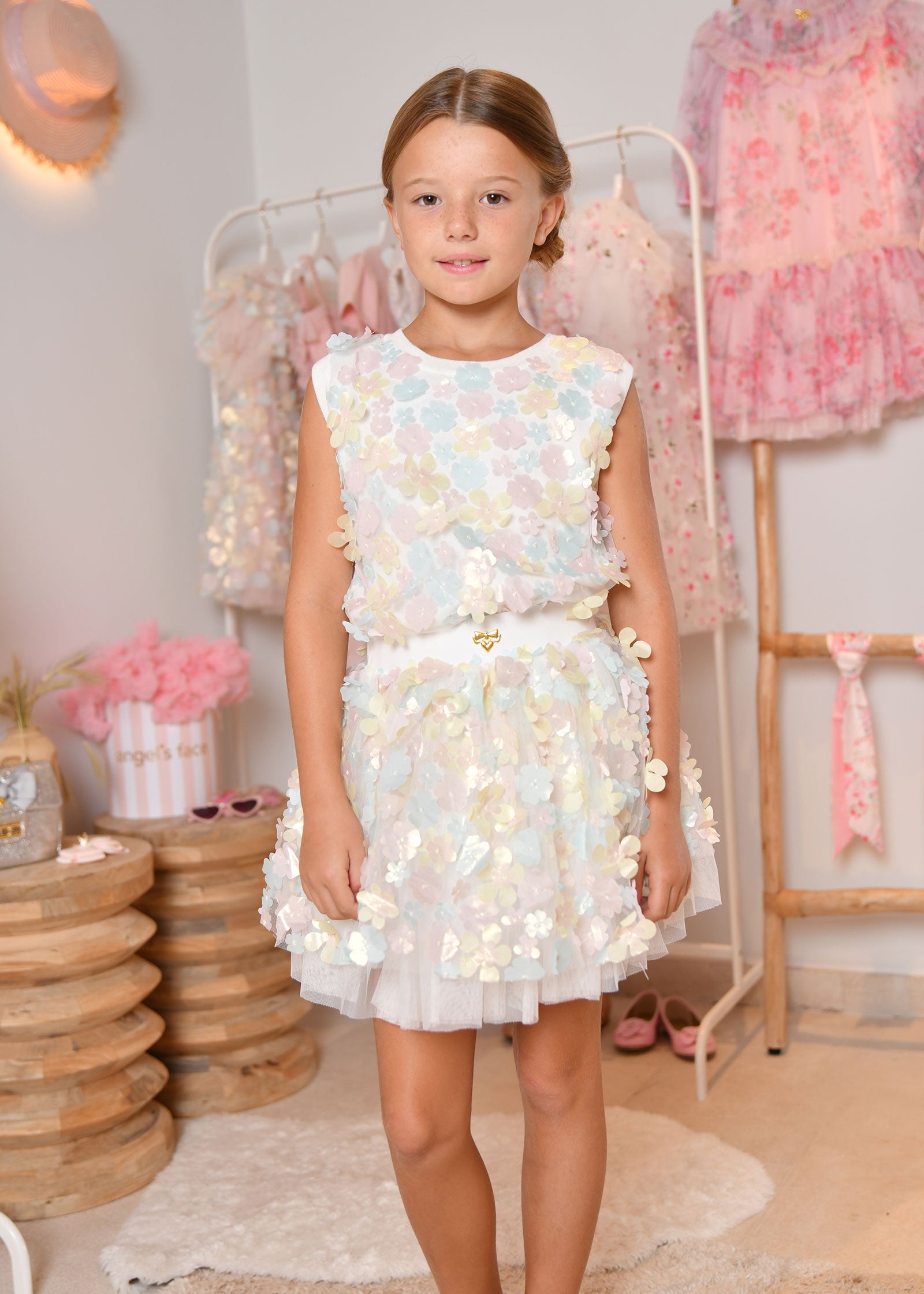 Blossom 3D Multi Flower Skirt Multi