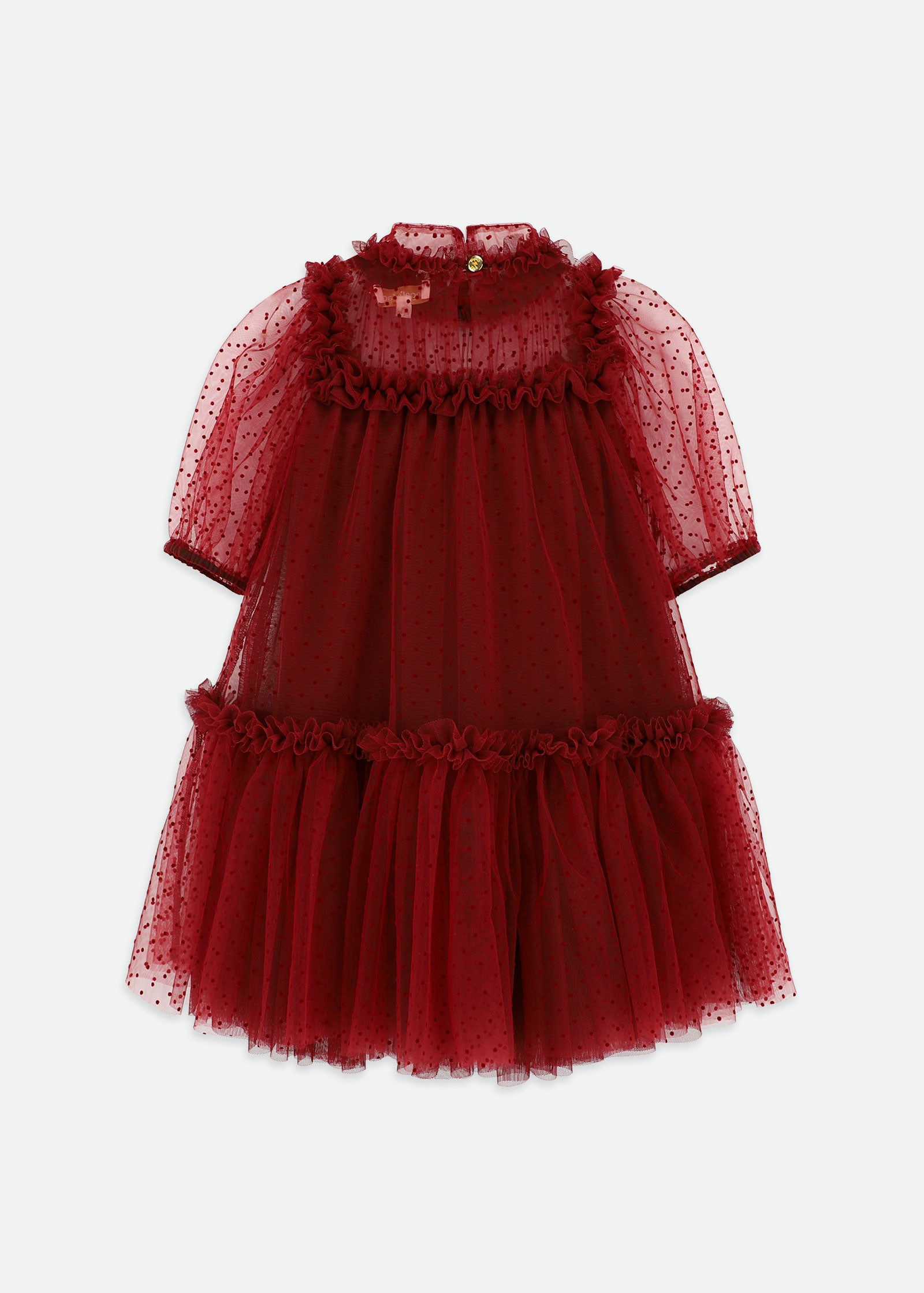 Myrtisa Spotted Tulle Dress Port