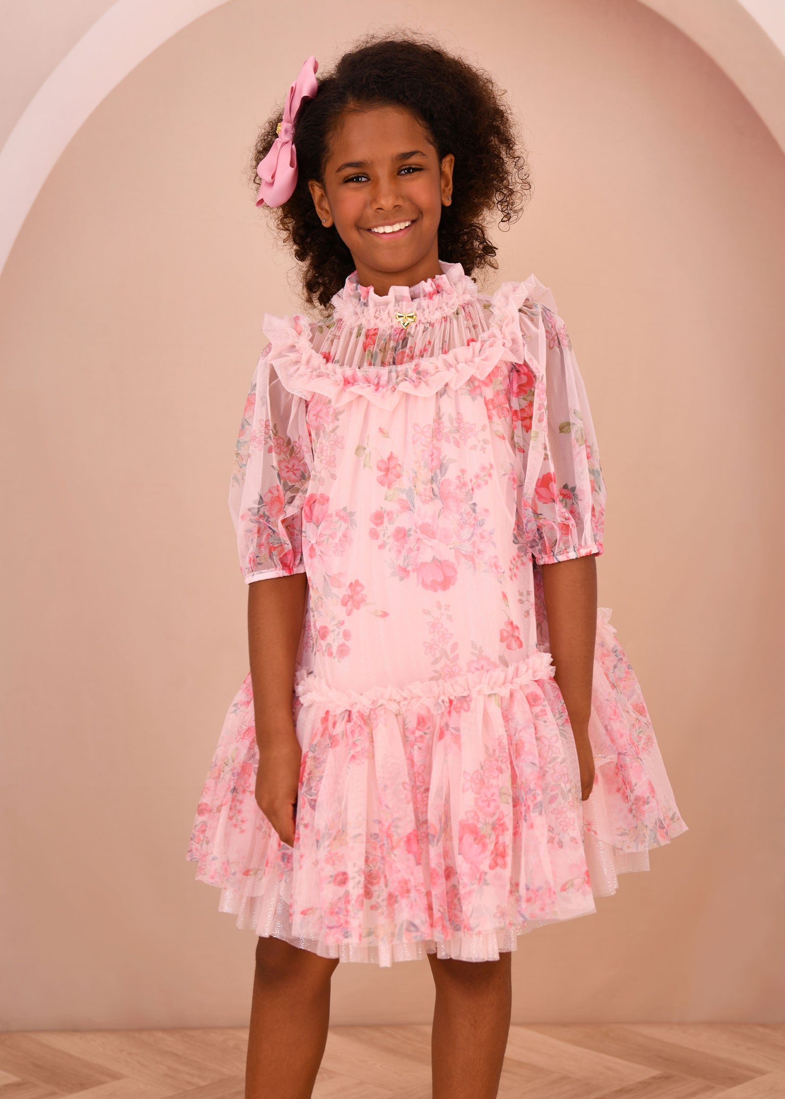 Myrtisa Posy Tulle Dress Pale Pink – Angel's Face