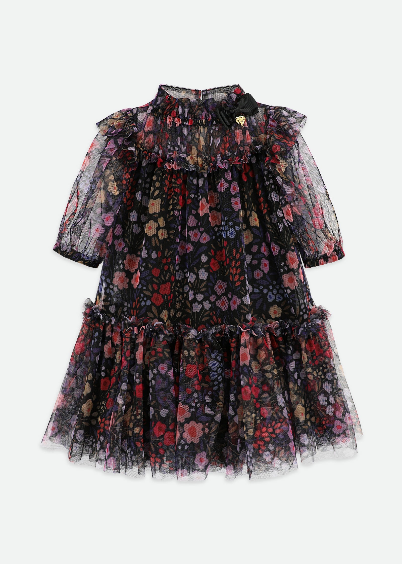 Myrtle Millifiori Tulle Dress Black