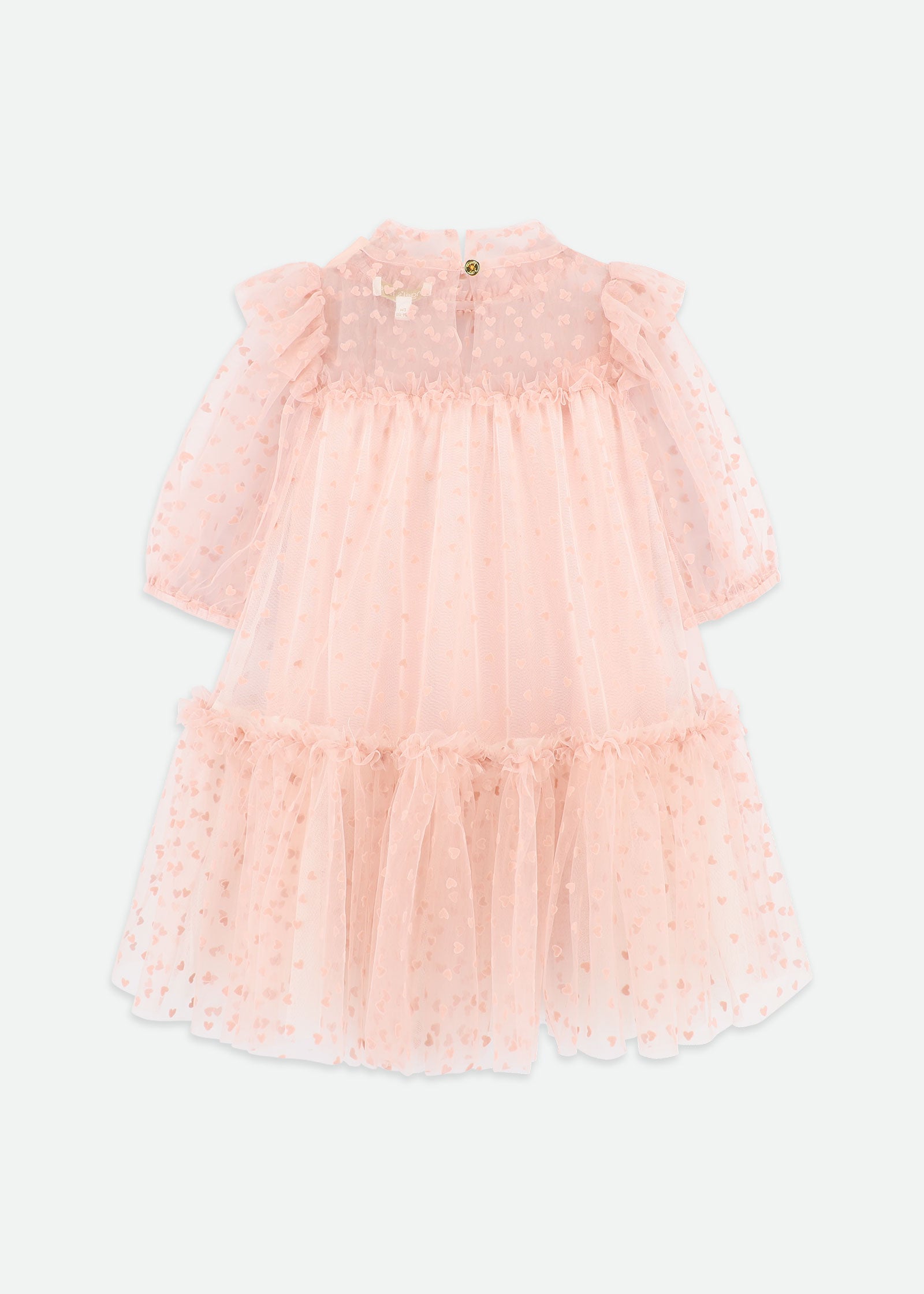 Myrtle Flock Hearts Tulle Dress Blush Pink