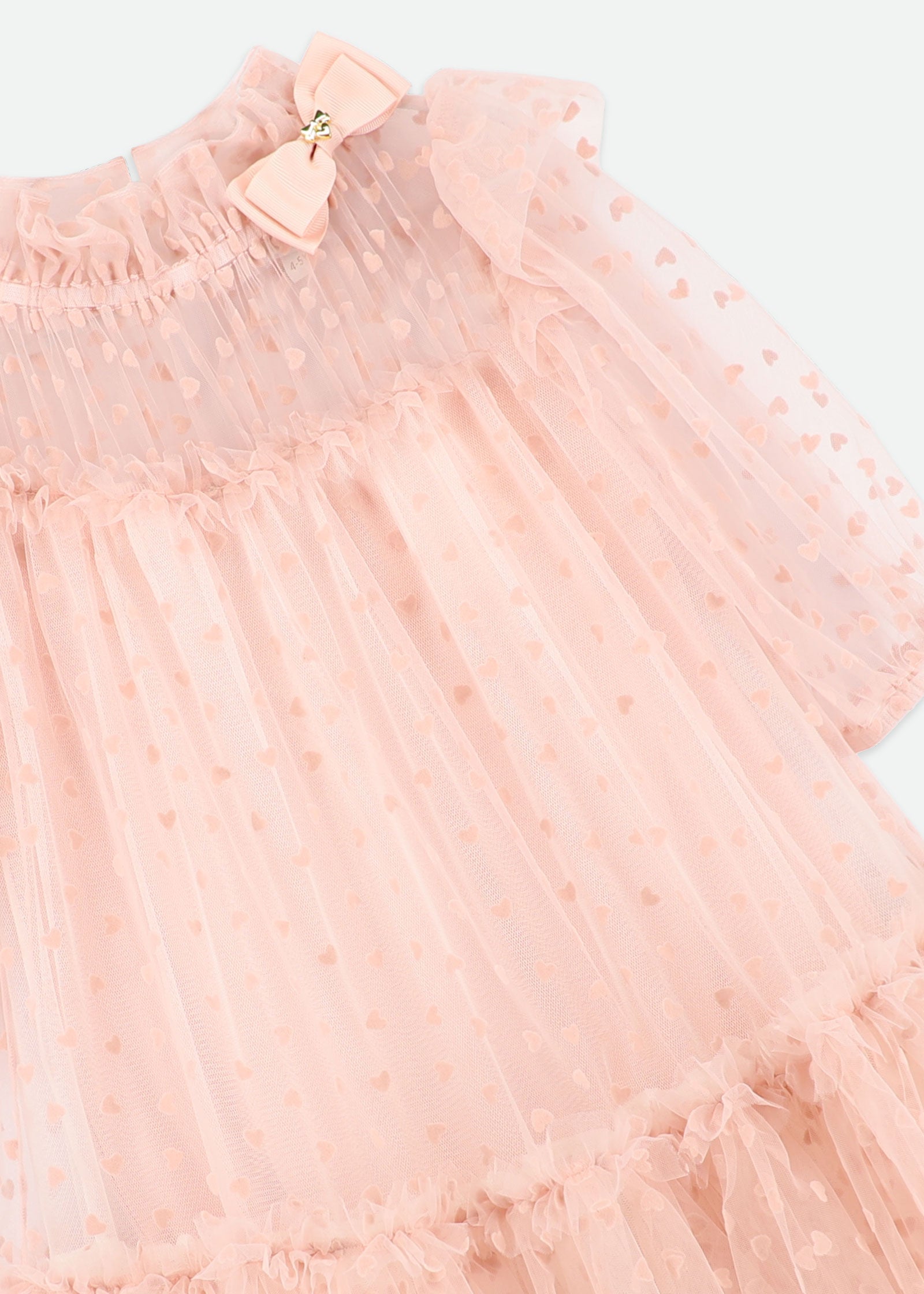 Myrtle Flock Hearts Tulle Dress Blush Pink