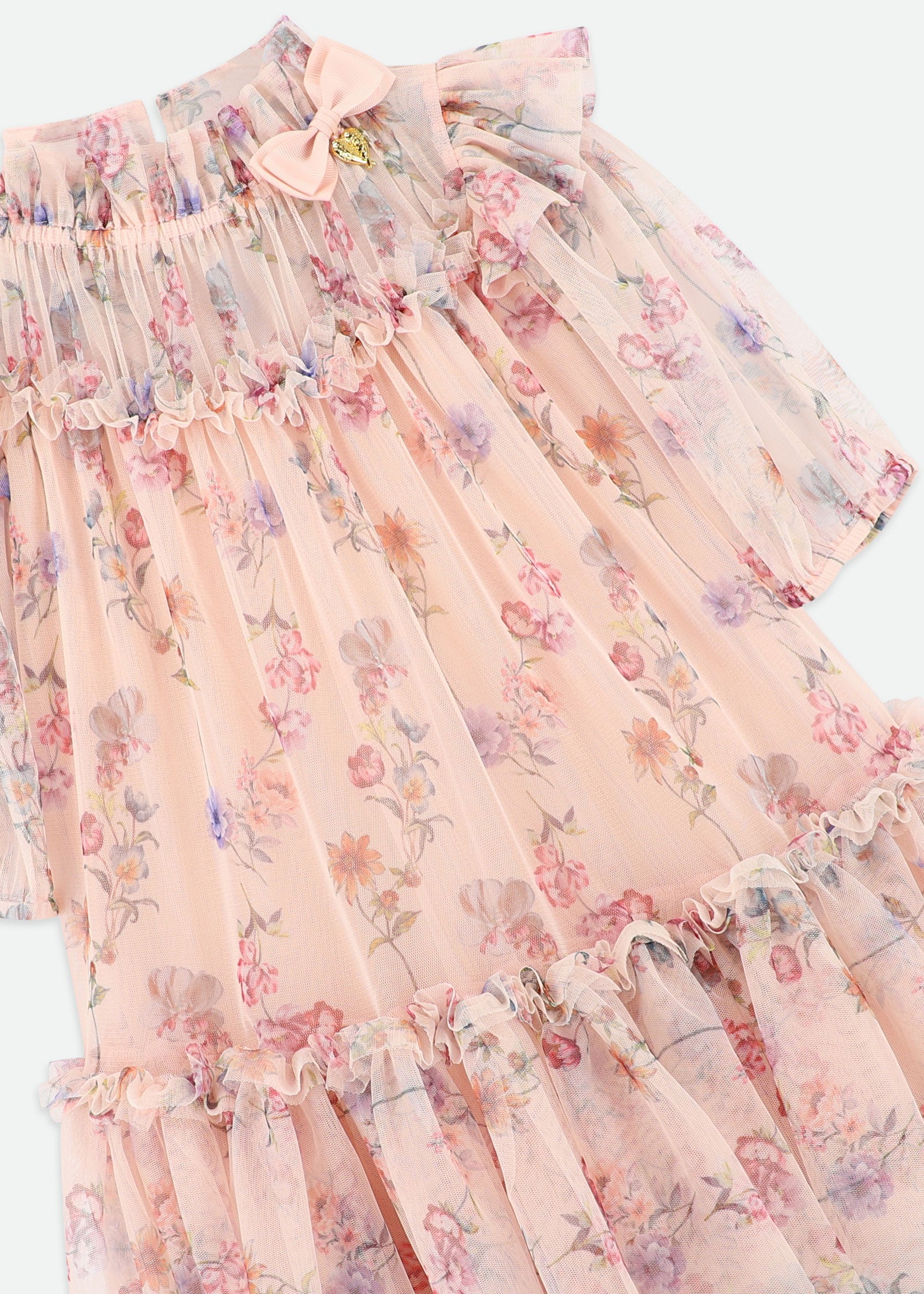 Myrtle Trail Flower Dress Peach