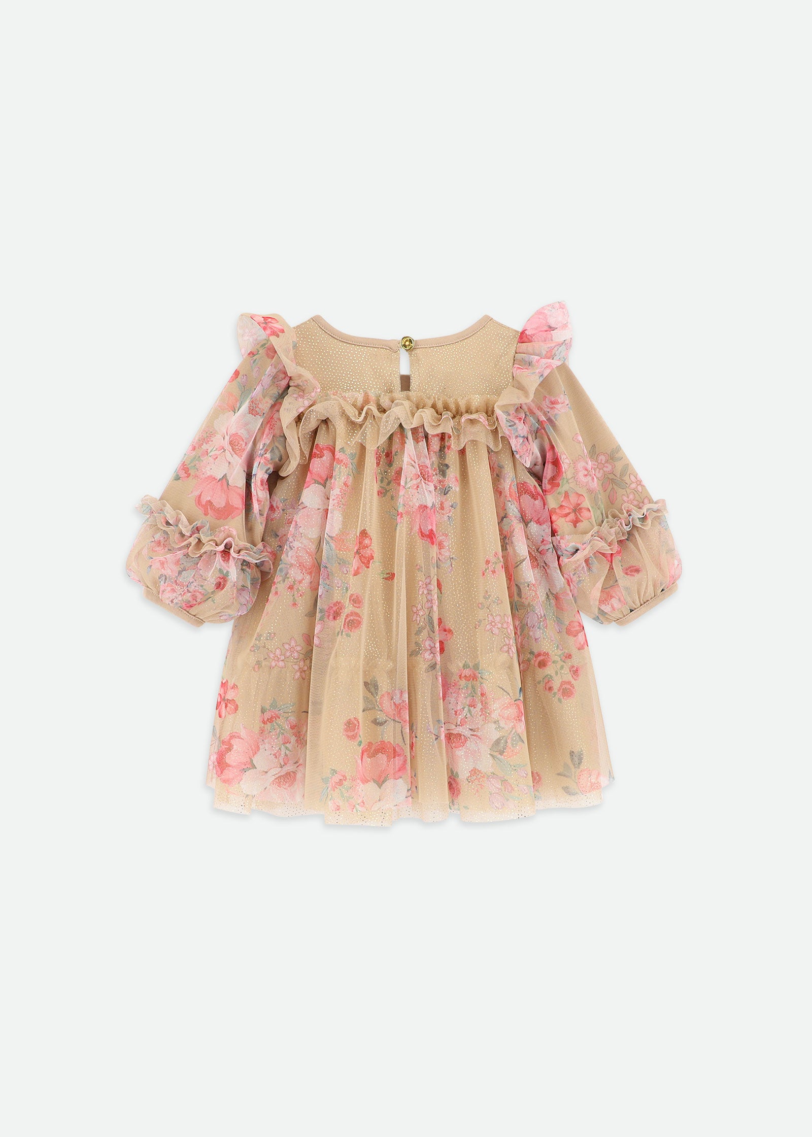 Nadiya Baby Flower Tulle Dress Sand