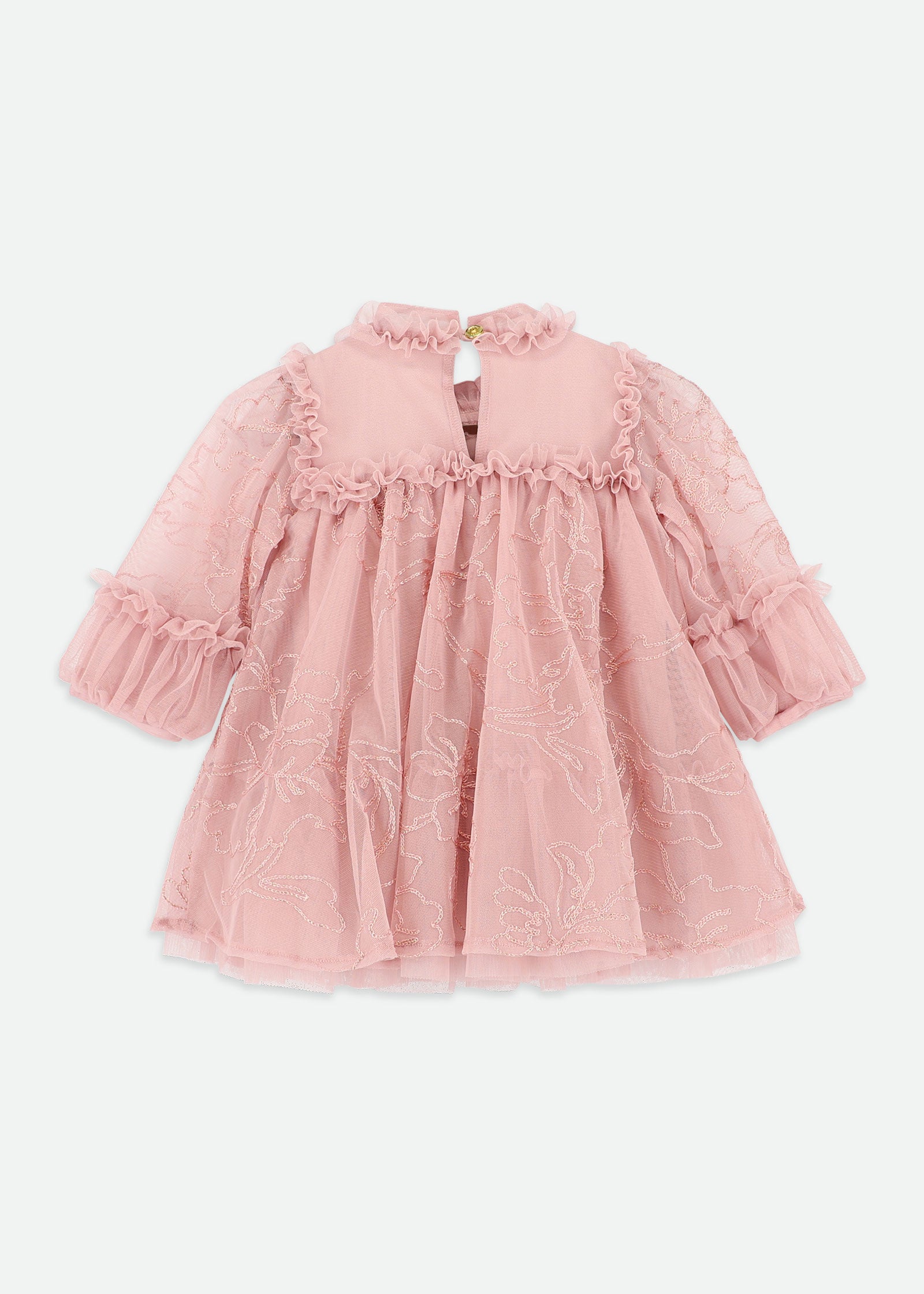 Nadiya Stitch Embroidery Baby Dress Vintage Pink