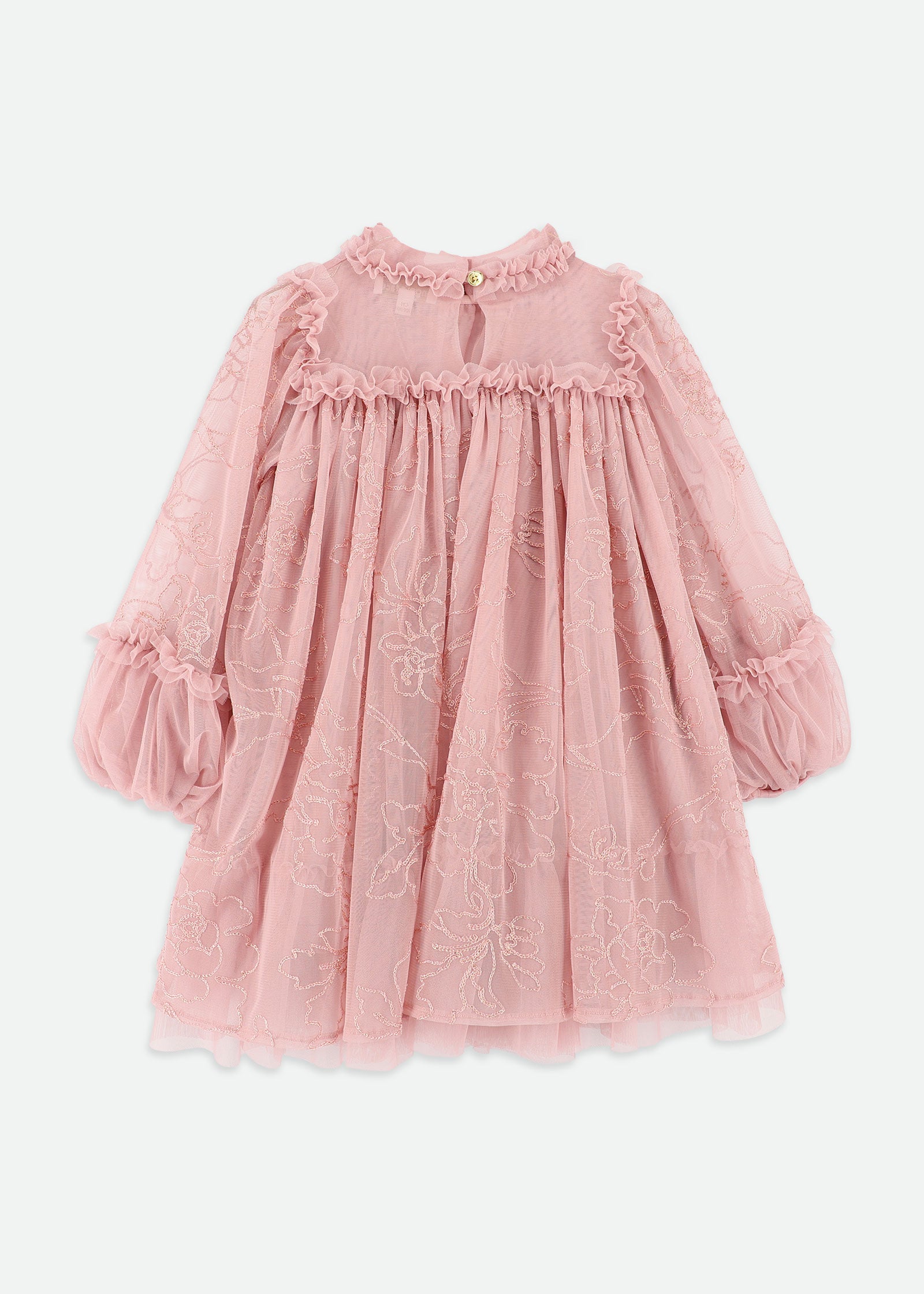 Nadiya Stitch Embroidery Dress Vintage Pink