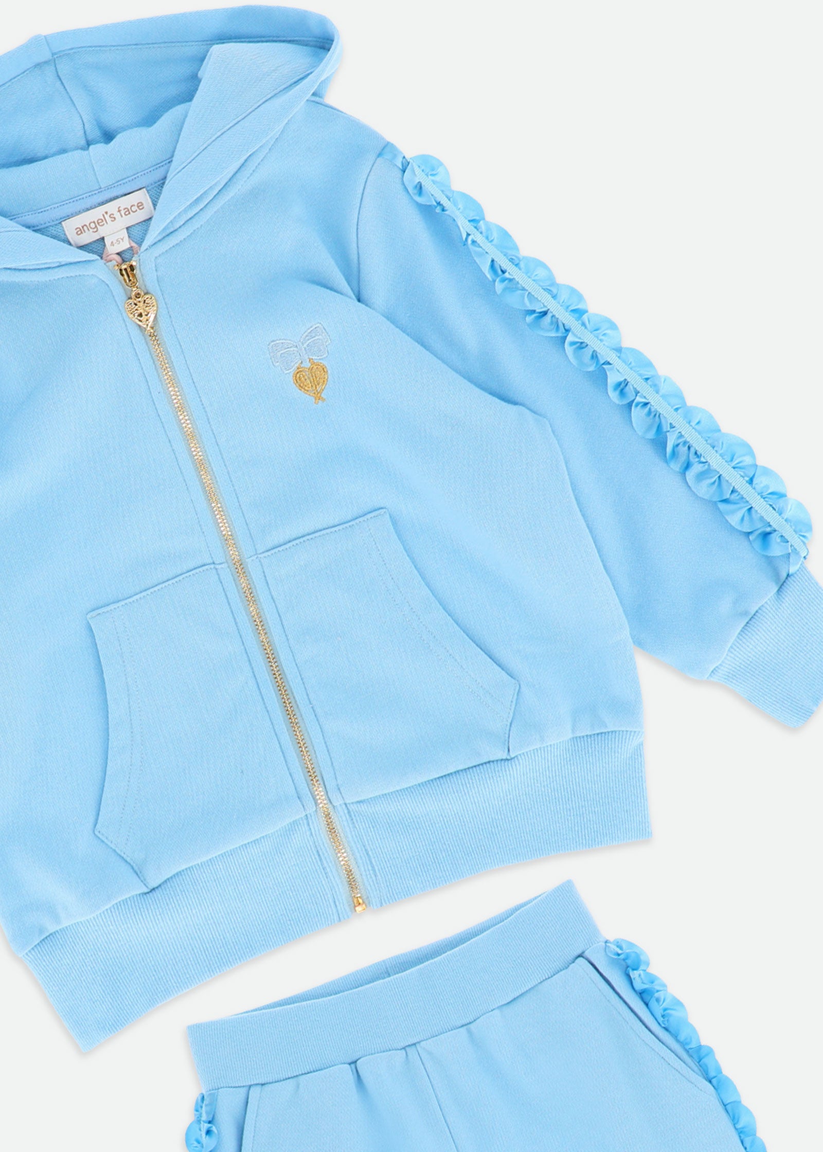 Nerys Satin Trim Tracksuit Baby Blue