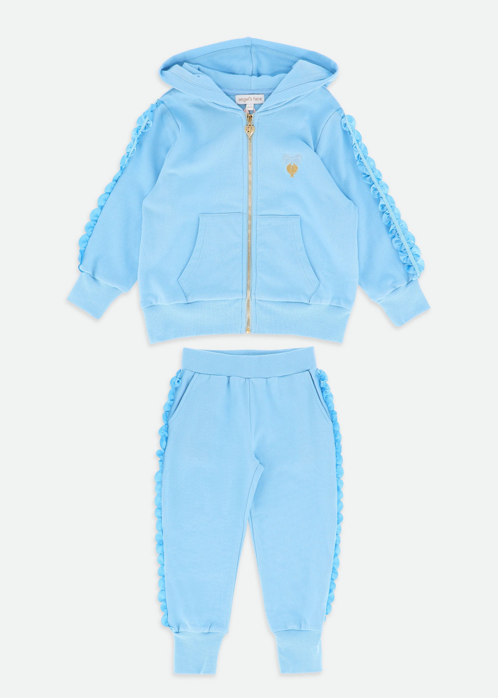 Nerys Satin Trim Tracksuit Baby Blue