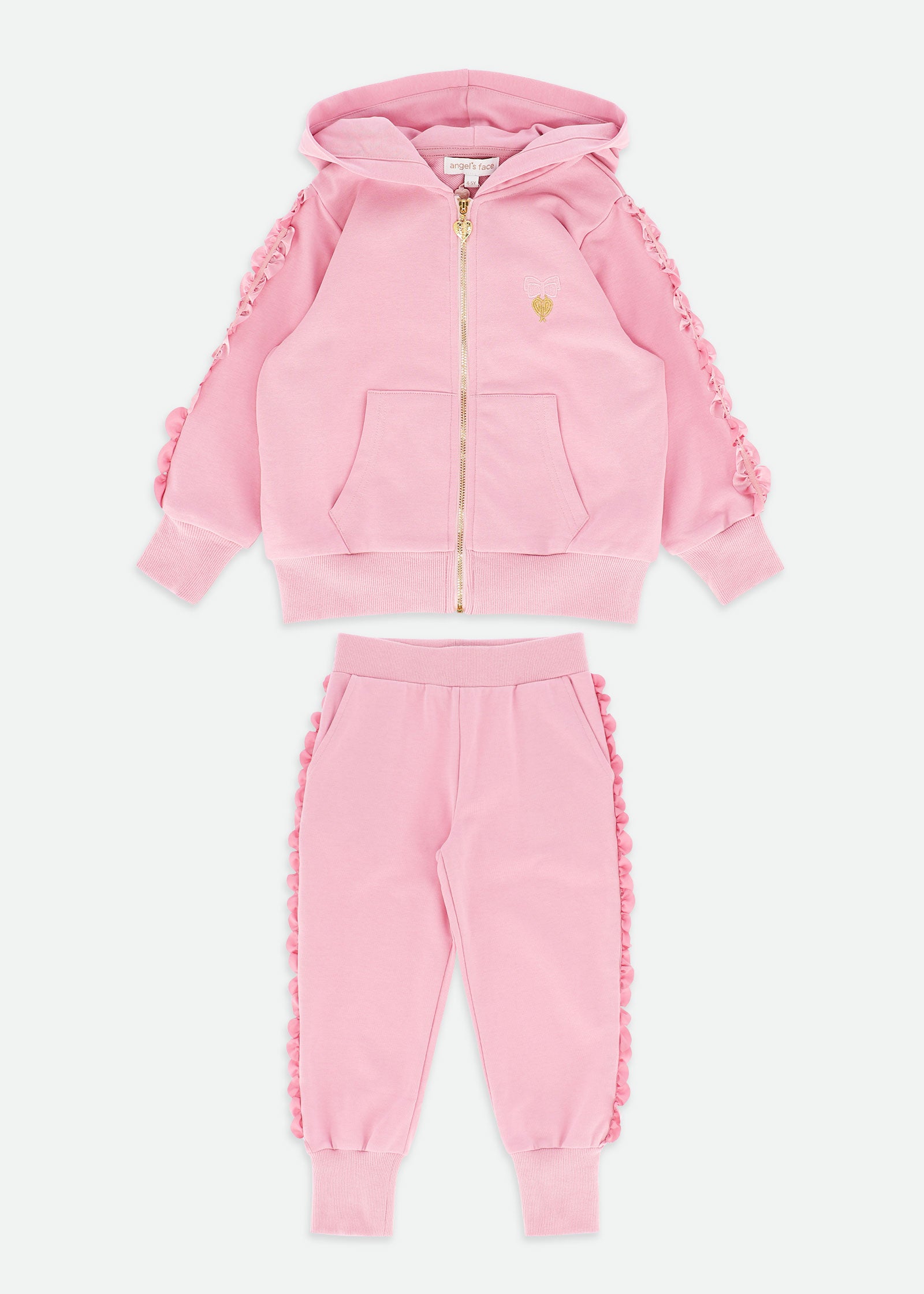 Nerys Satin Trim Tracksuit Tea Rose