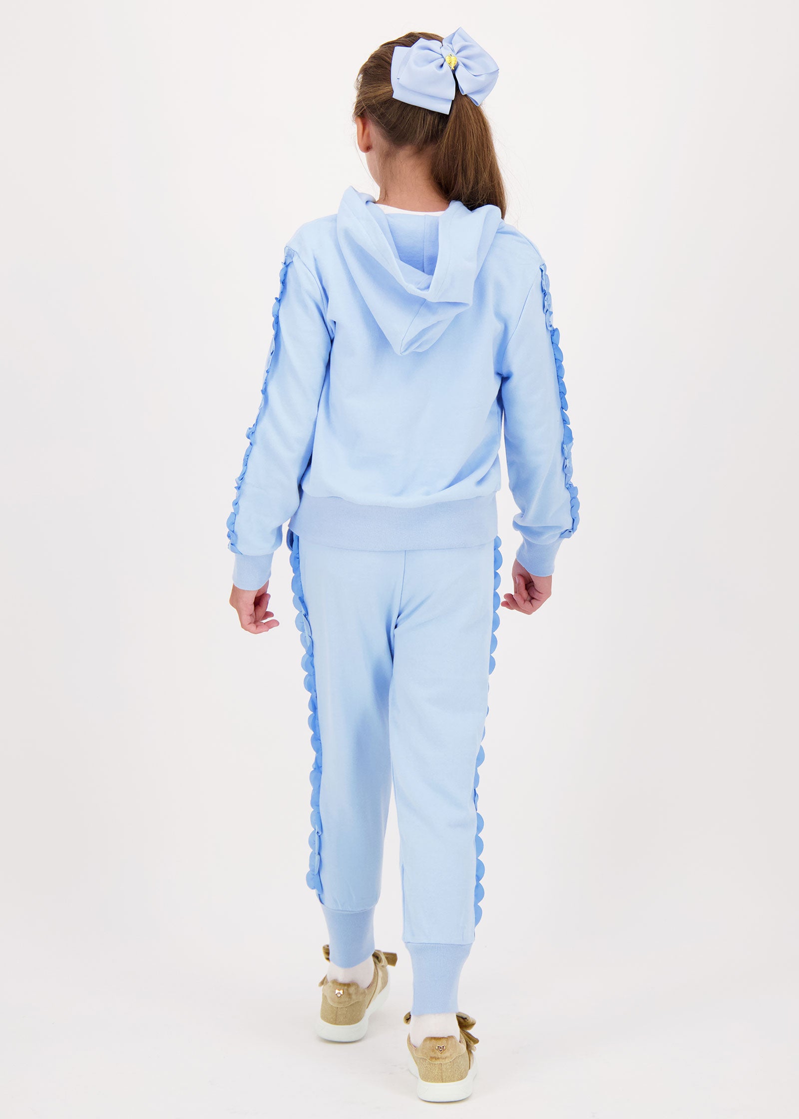 Nerys Satin Trim Tracksuit Baby Blue