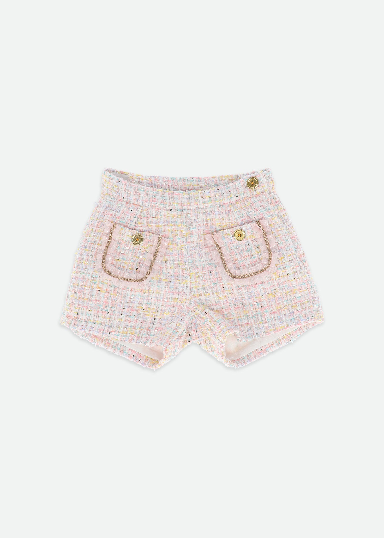 Nessa Tweed Shorts Pink Mix