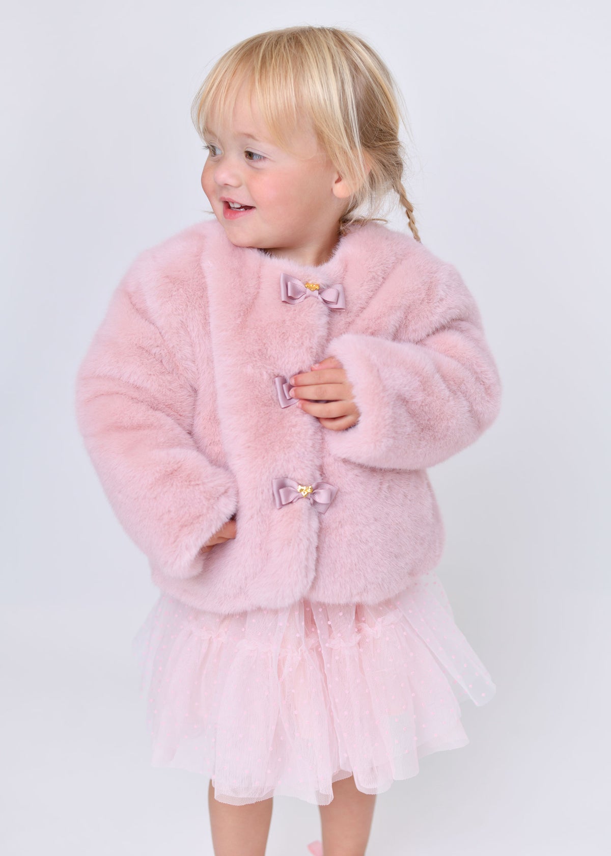 Neve Fur Baby Jacket Pink