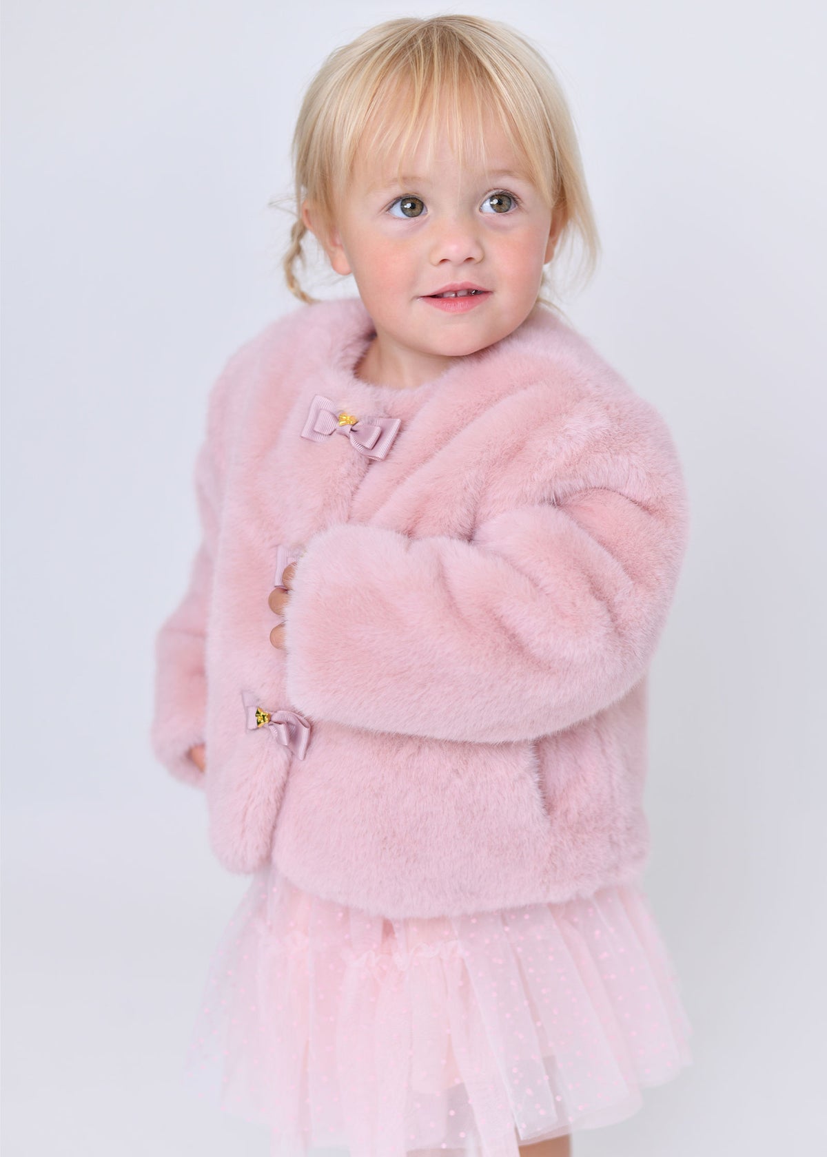 Neve Fur Baby Jacket Pink