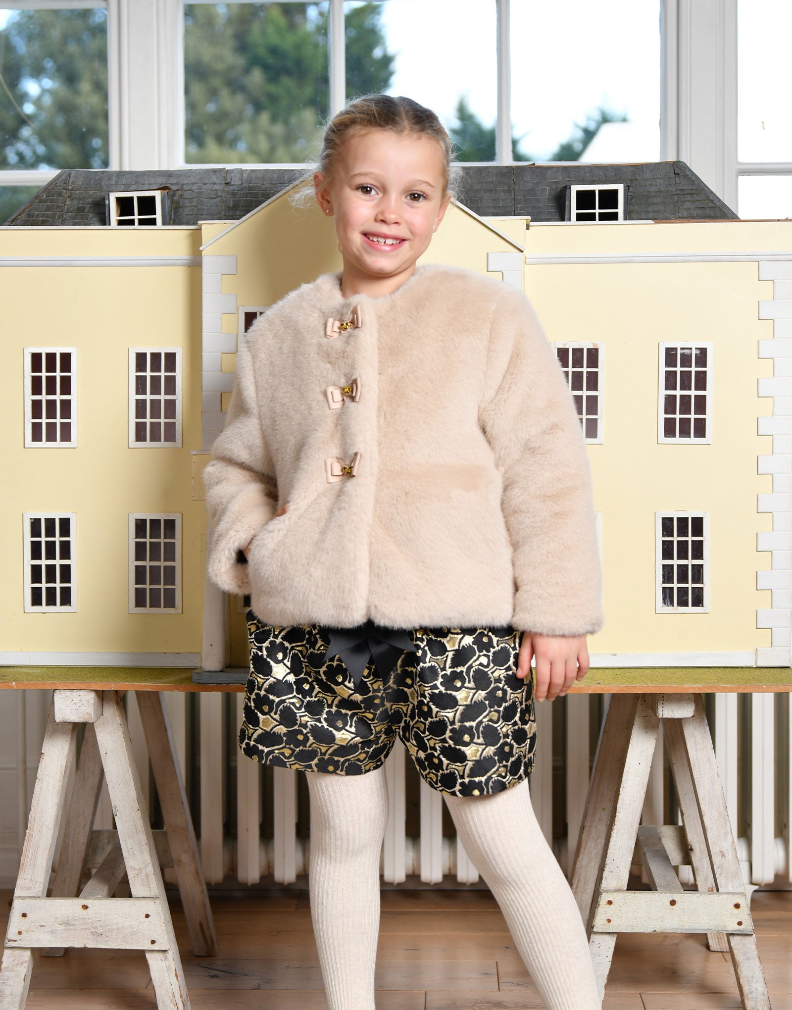 Neve Fur Jacket Biscuit