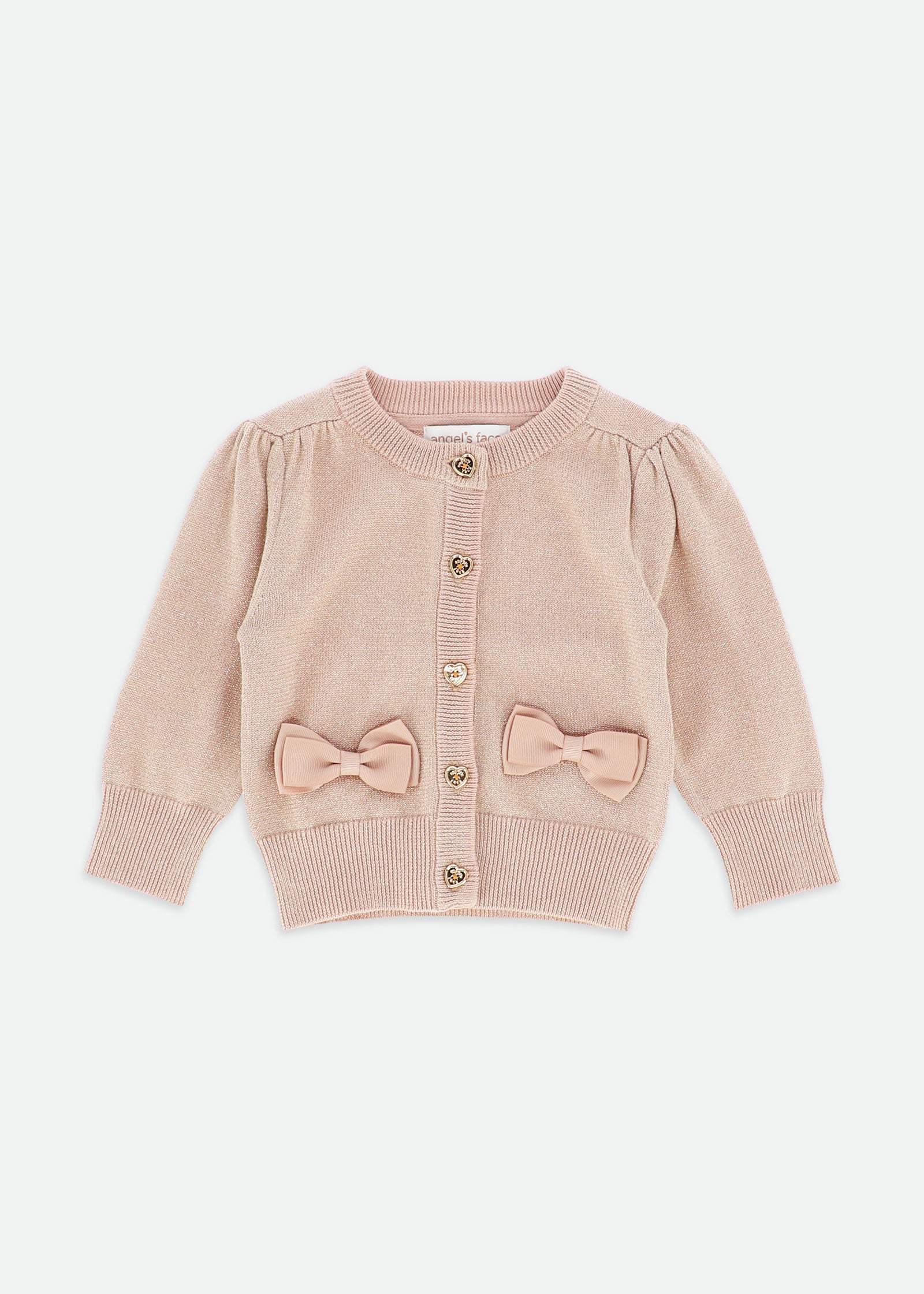 Nicolette Metallic Baby Cardigan Sand