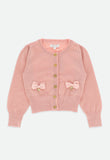 Nicolette Metallic Cardigan Blush