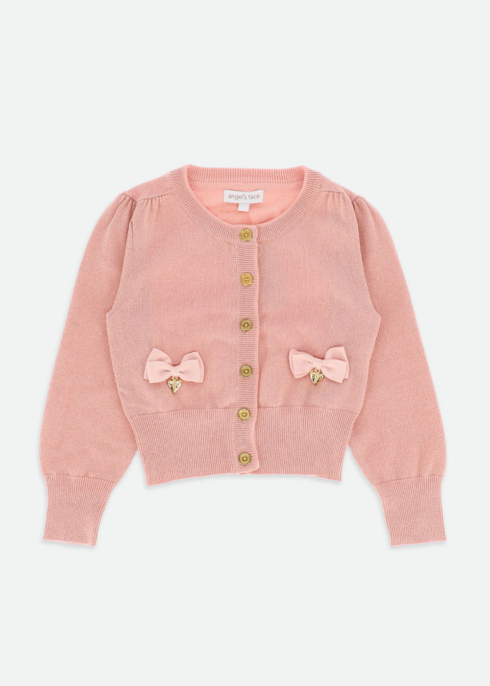 Nicolette Metallic Cardigan Blush