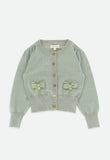 Nicolette Metallic Cardigan Sage