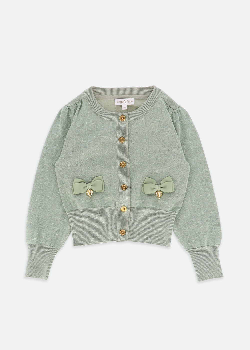 Nicolette Metallic Cardigan Sage