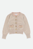 Nicolette Metallic Cardigan Sand