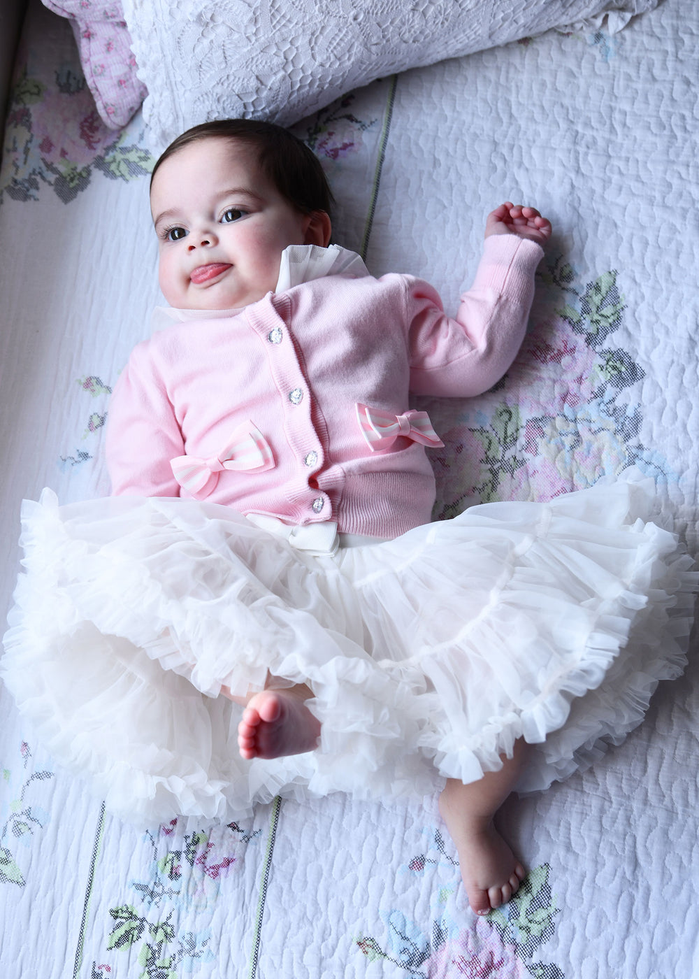 Nicolette Baby Cardigan Pale Pink