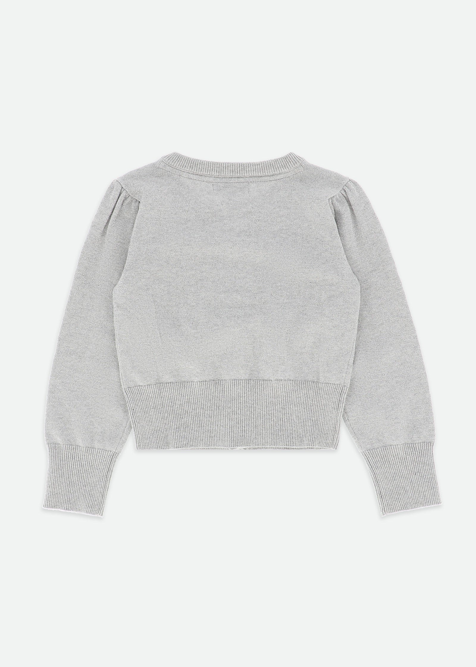 Nikki Metallic Cardigan Silver