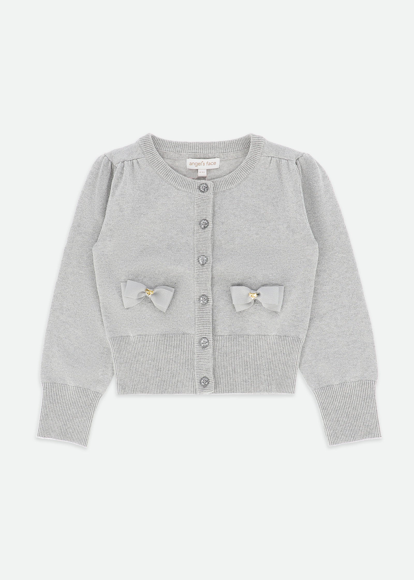 Nikki Metallic Cardigan Silver