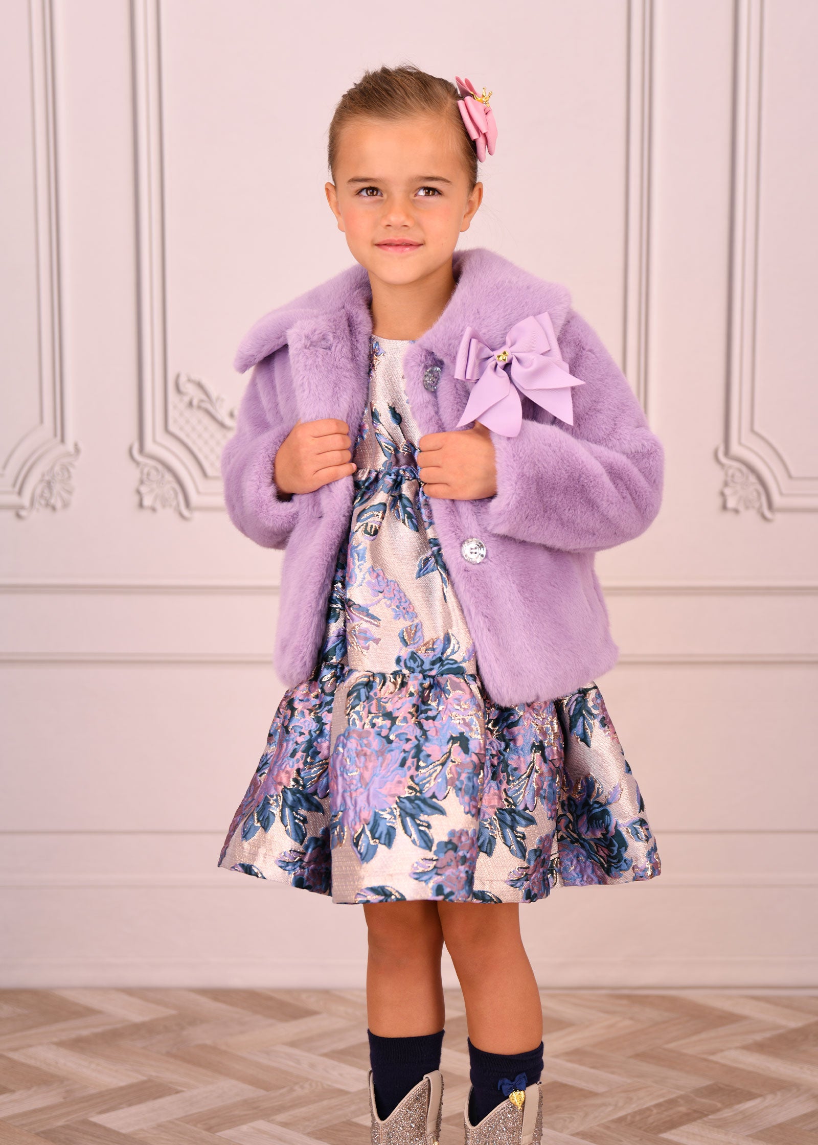 Nola Fur Jacket Lilac