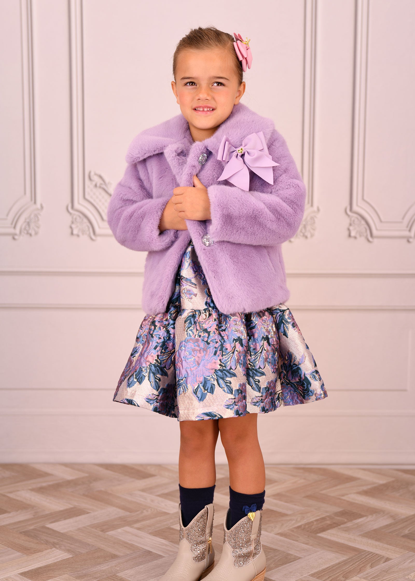 Nola Fur Jacket Lilac