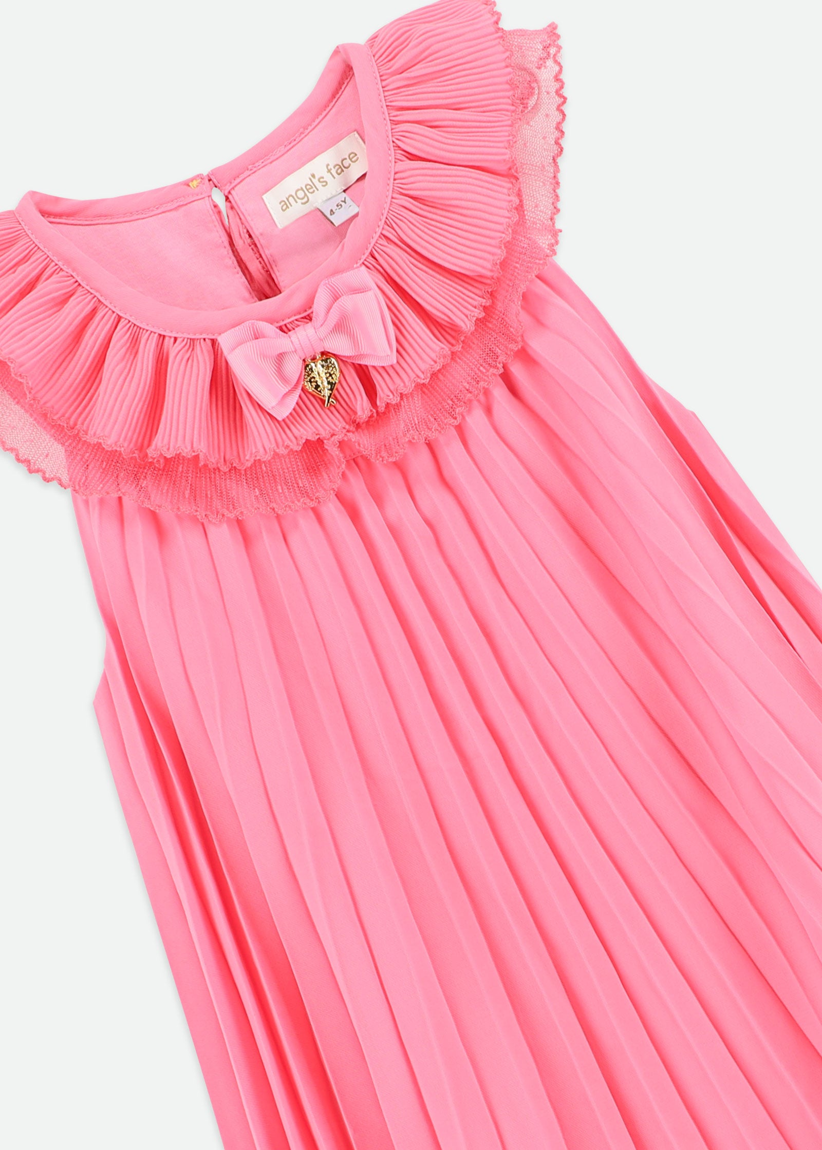 Norma Pleated Dress Begonia Pink