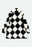 Oscars Diamond Fur Jacket Black/White