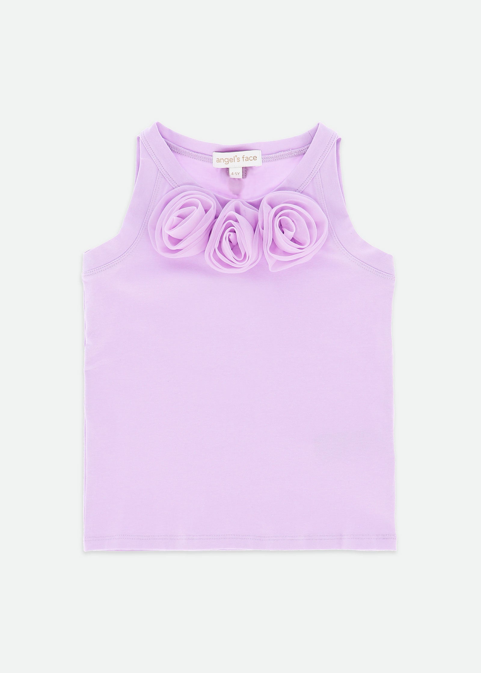 Ottilie Tulle Roses Top Lilac