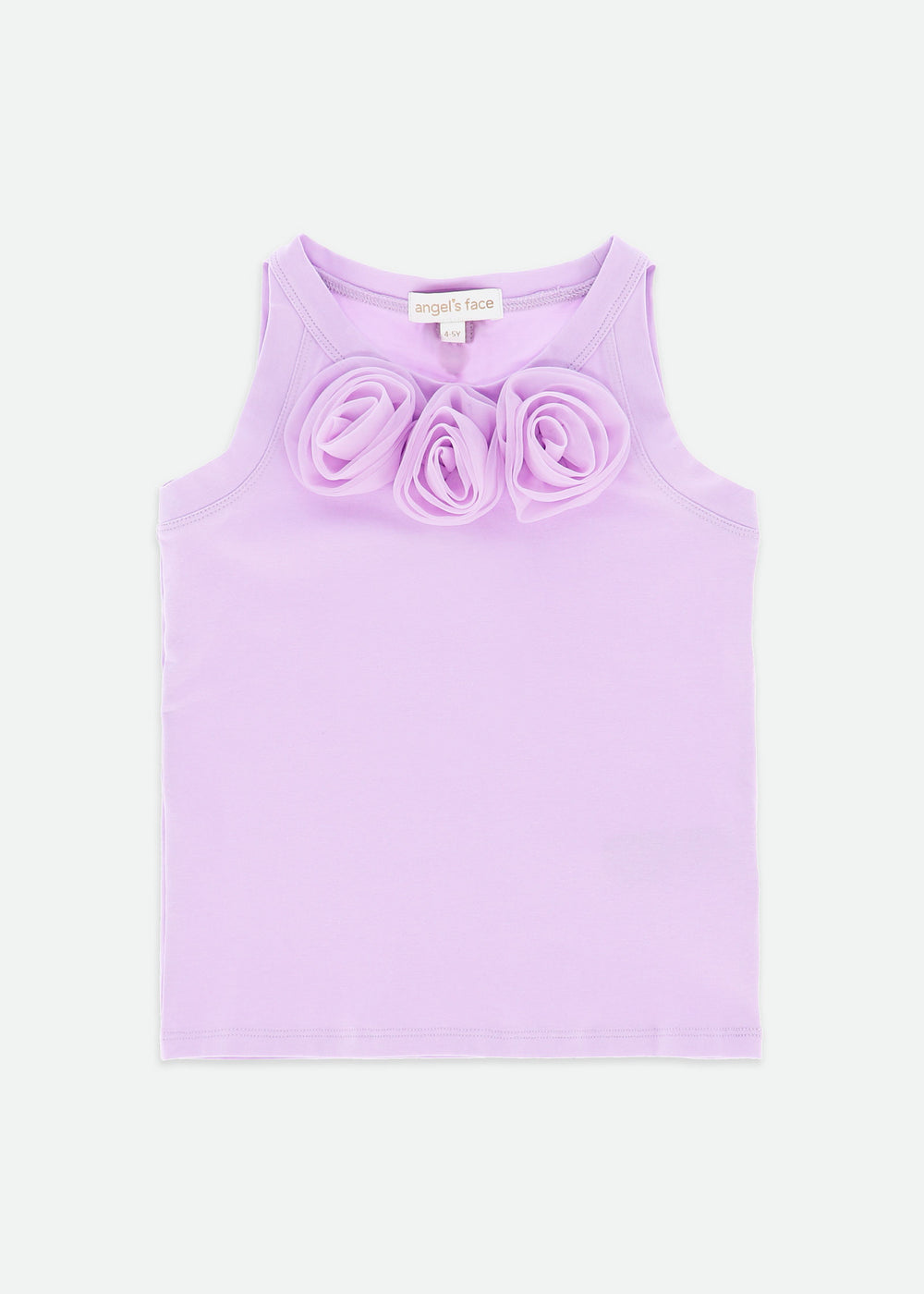 Ottilie Tulle Roses Top Lilac