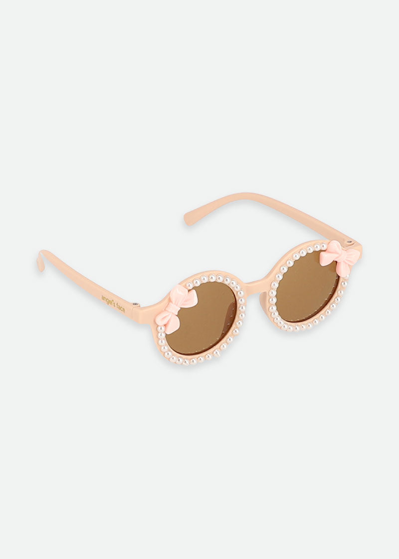 Paige Pearl with Bows Sunglasses Blush Pink