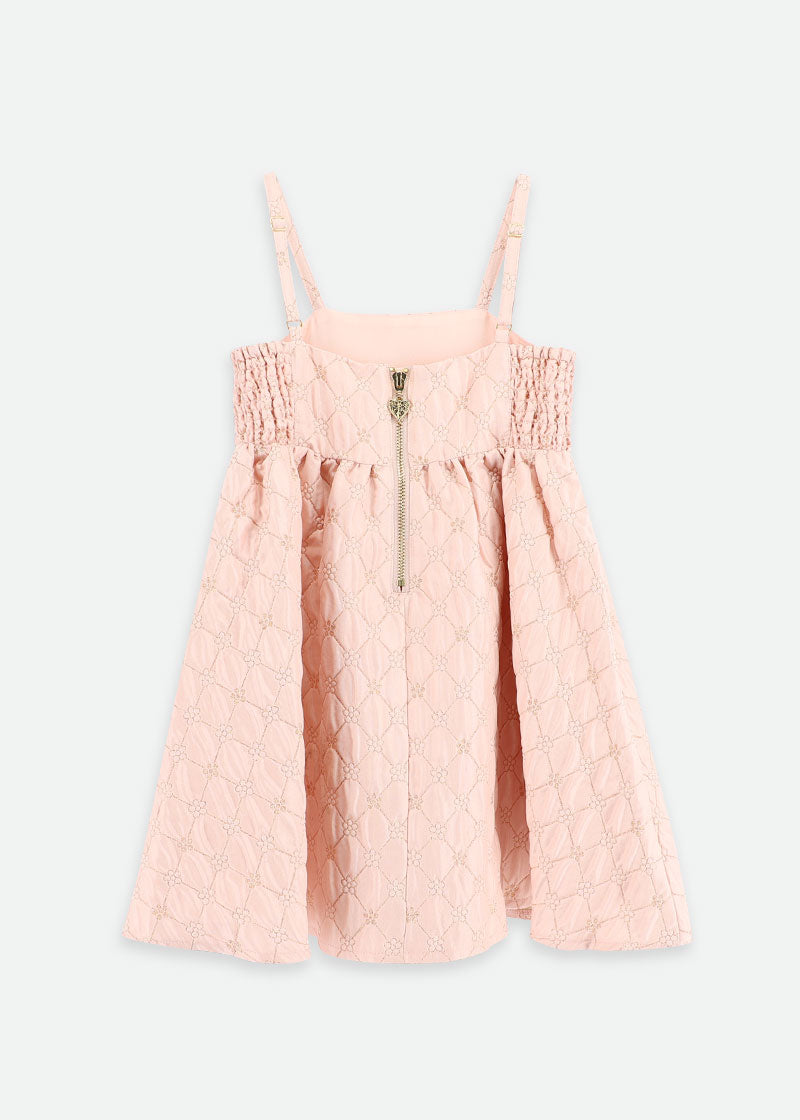 Papillon Tiny Flower Jacquard Dress Blush Pink