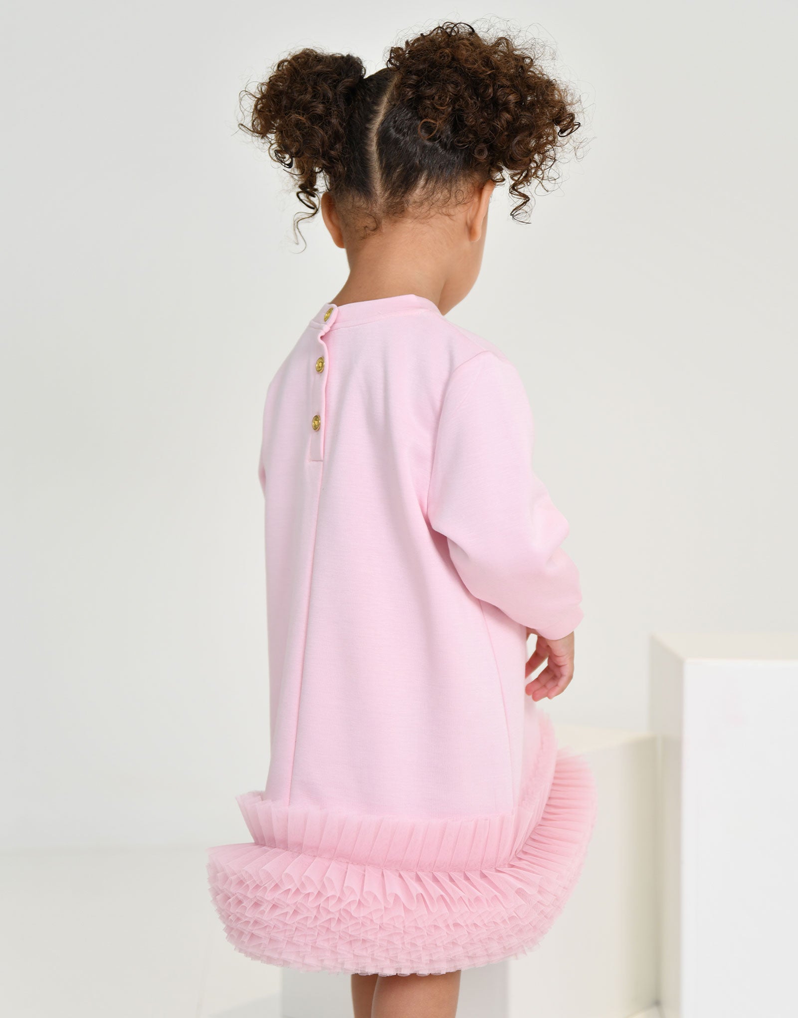 Patricia Tulle Hem Baby Dress Pink