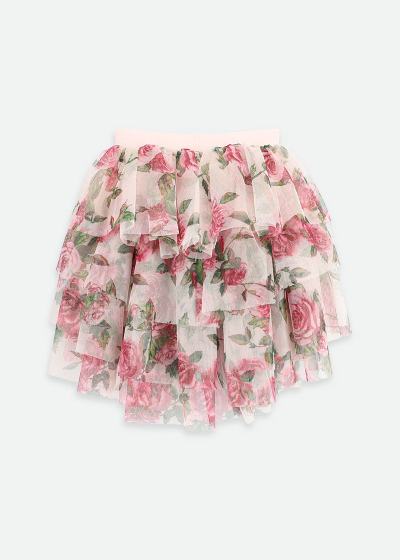 Patsy Roses Tulle Skirt Pink