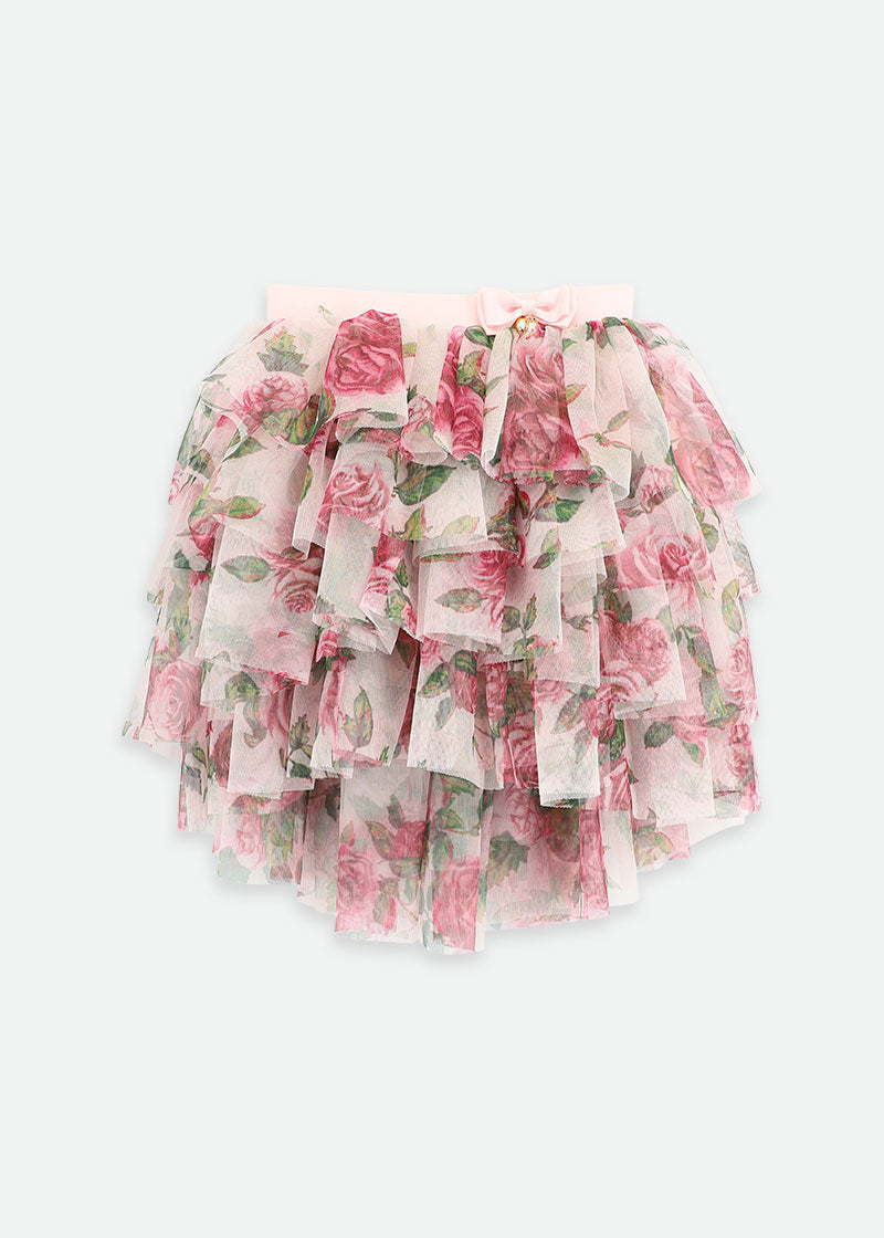 Patsy Roses Tulle Skirt Pink