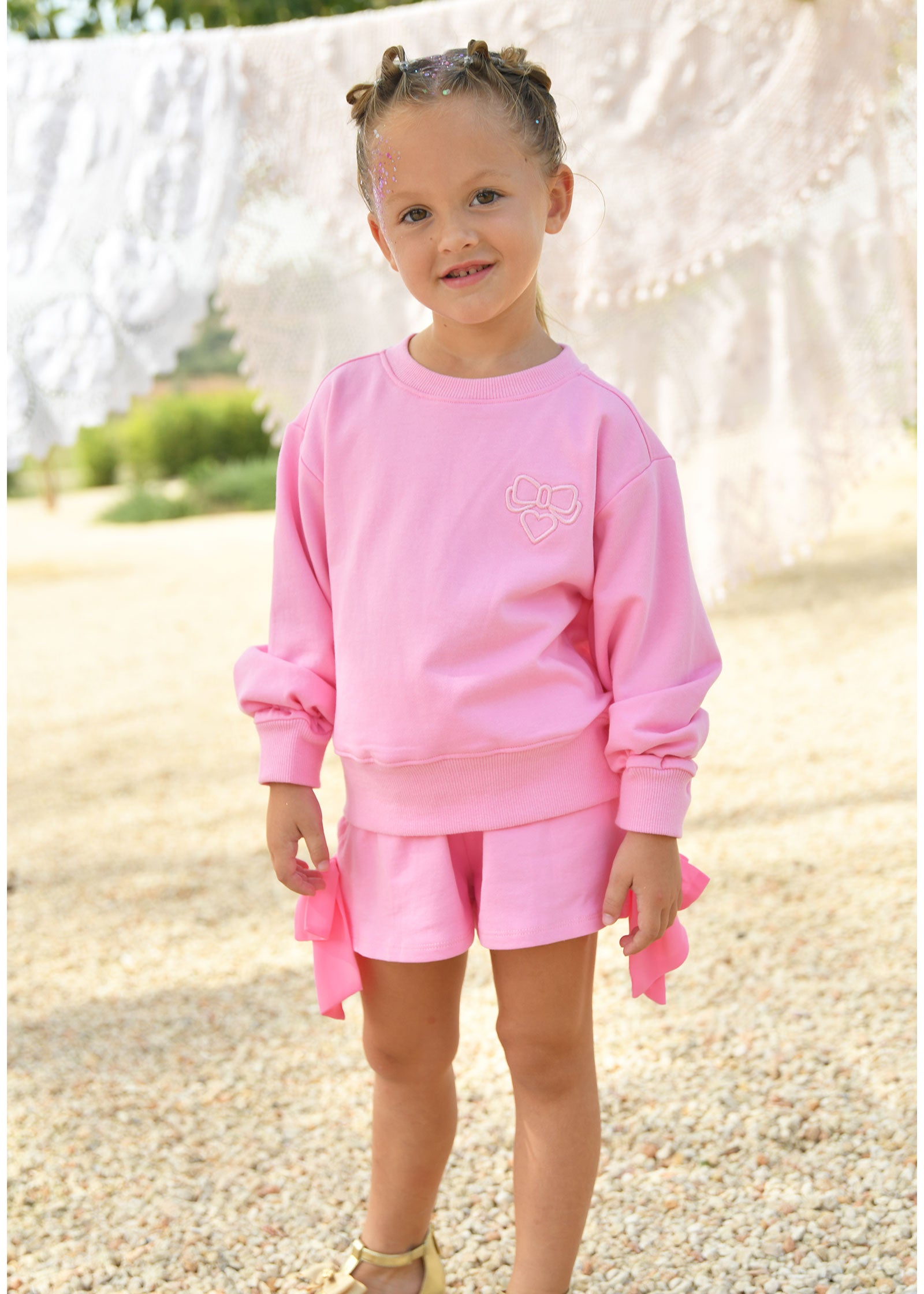 Paulette Top and Shorts Set Begonia Pink