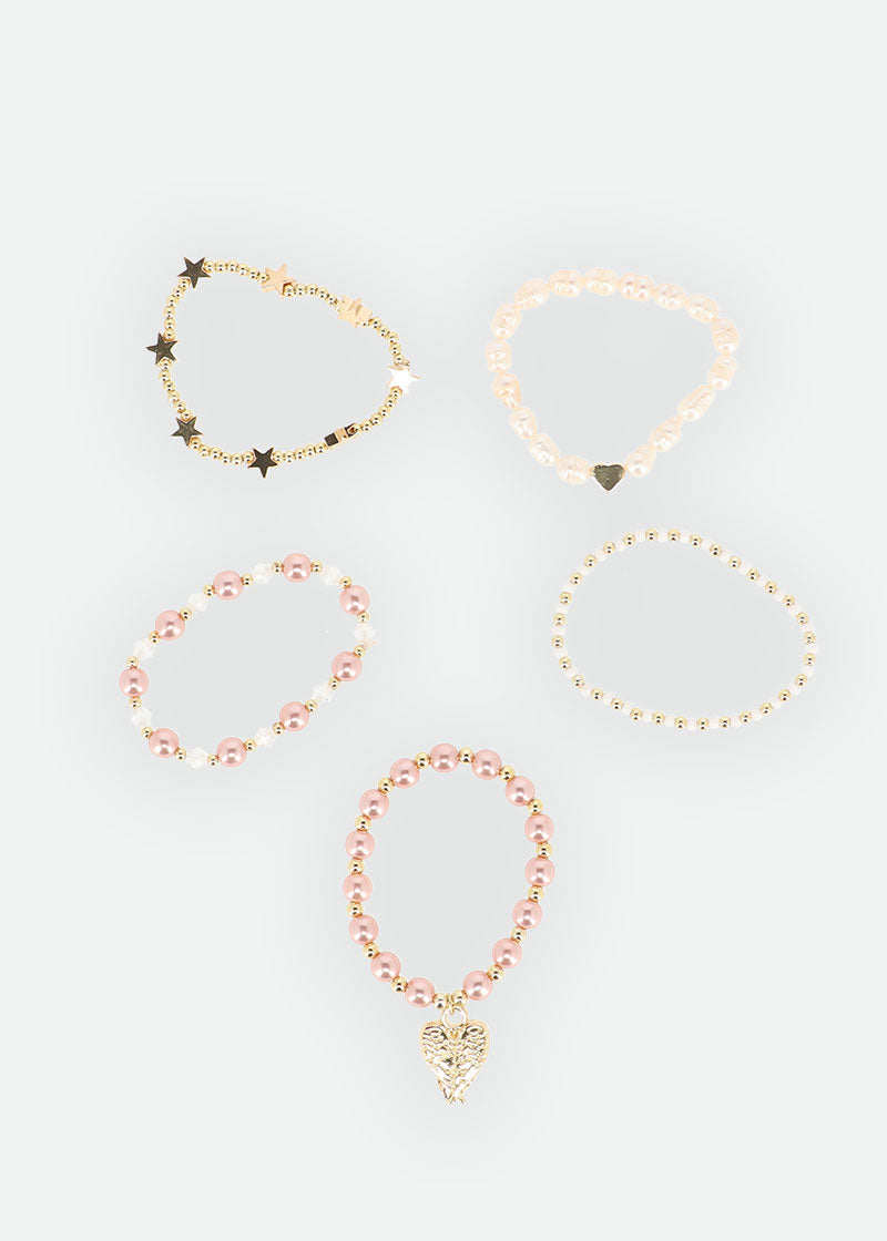 Star Bracelet Set Tea Rose