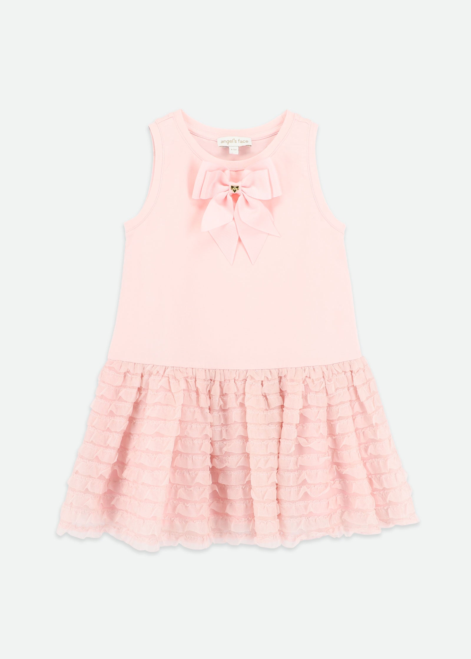 Penelope Tee Dress With Frilly Skirt Pale Pink