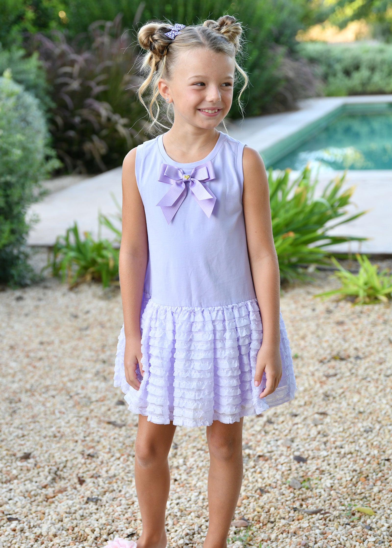 Penelope Tee Dress With Frilly Skirt Lavender