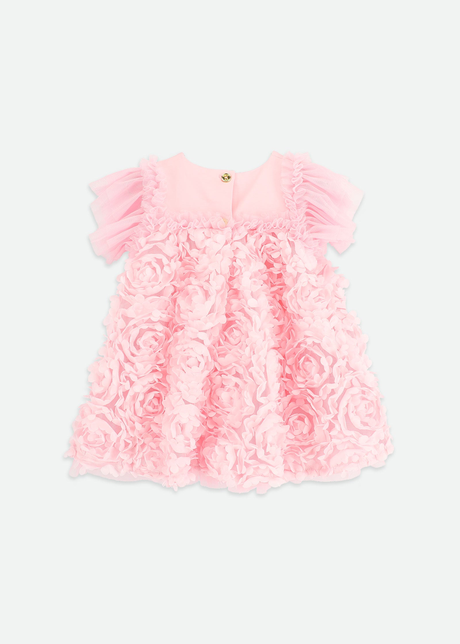 Pennie 3D Roses Baby Dress Fairy Pink