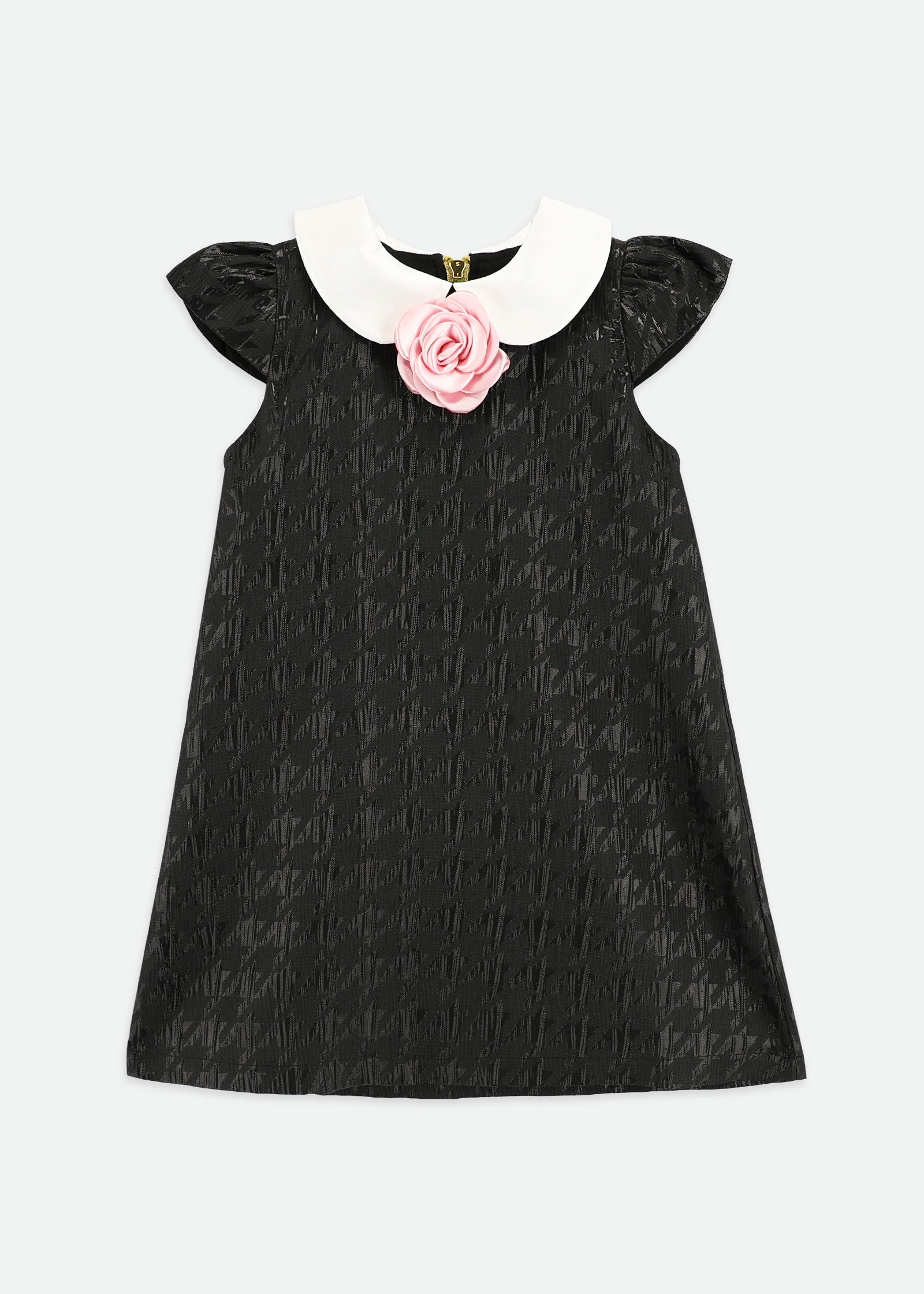 Black dress contrast collar best sale